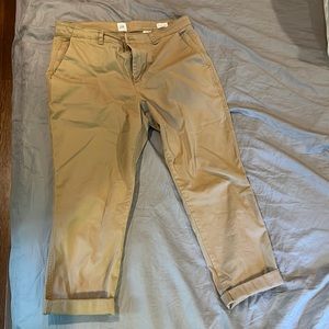 Gap Girlfriend Khakis Size 12 Cuffed Leg